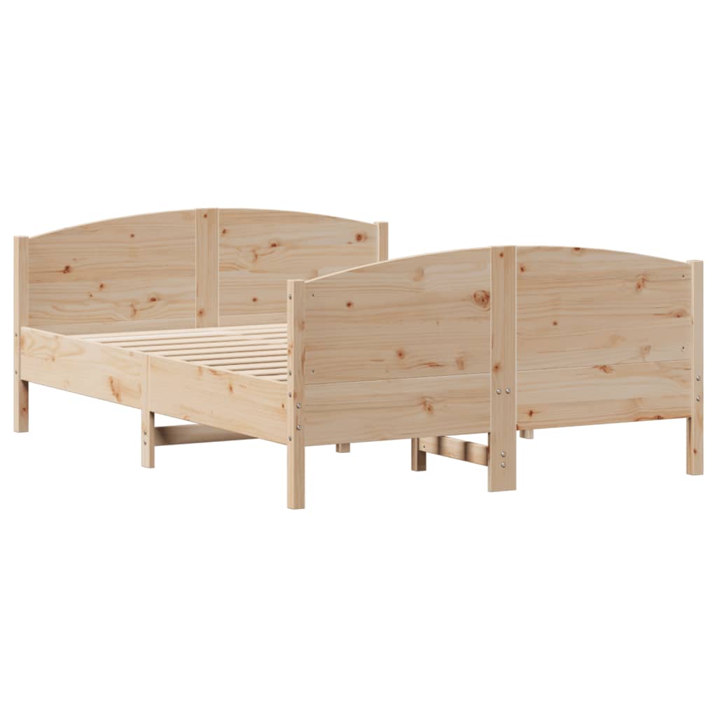 vidaXL Estructura de cama sin colchón madera de pino blanco 150x200 cm