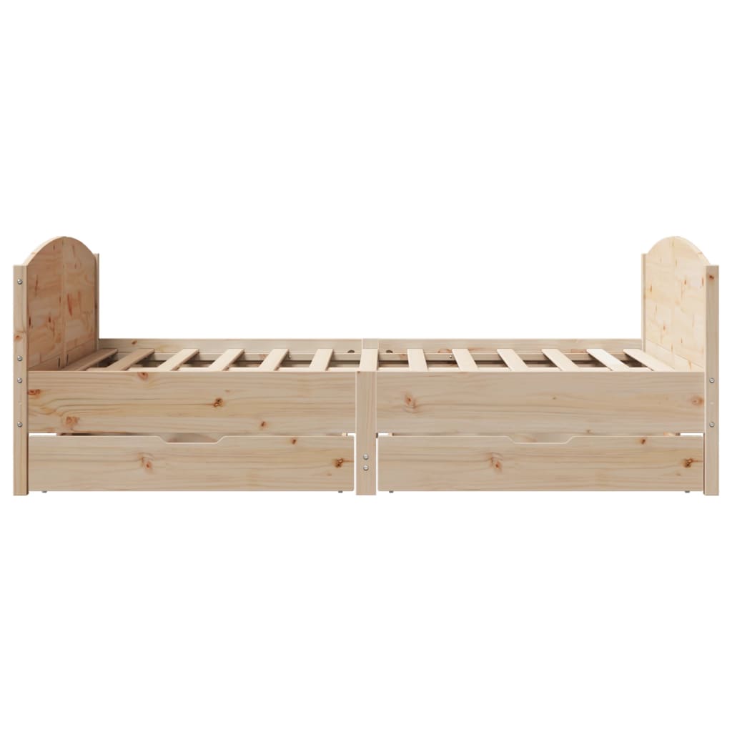 vidaXL Estructura de cama sin colchón madera de pino blanco 150x200 cm