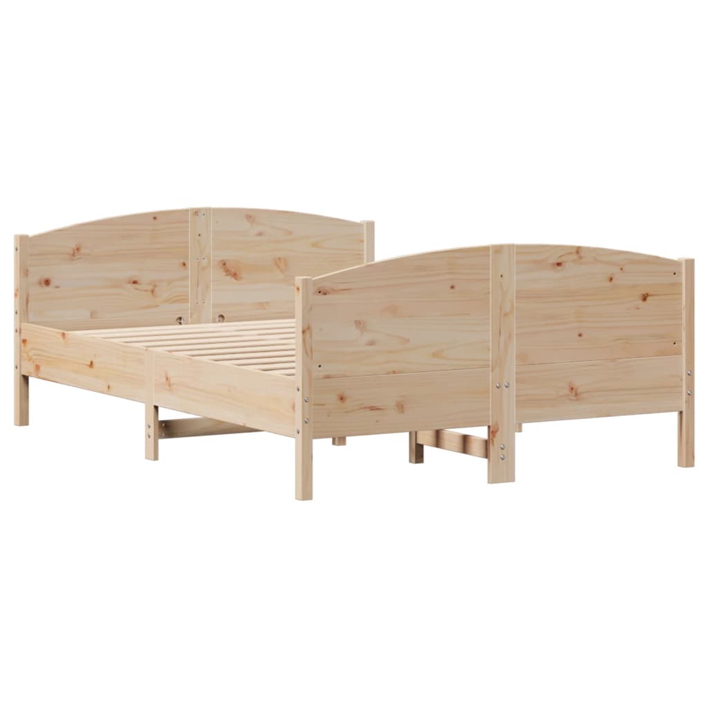 vidaXL Estructura de cama sin colchón madera de pino blanco 150x200 cm