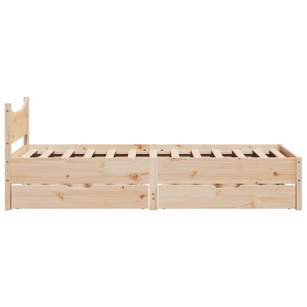 vidaXL Estructura de cama con cajones madera maciza pino 90x190 cm