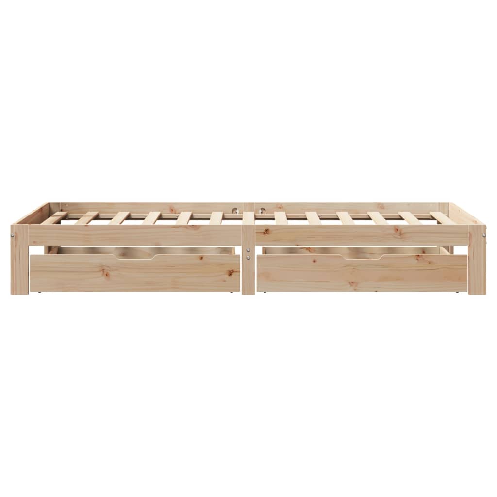 vidaXL Estructura de cama con cajones madera maciza pino 75x190 cm