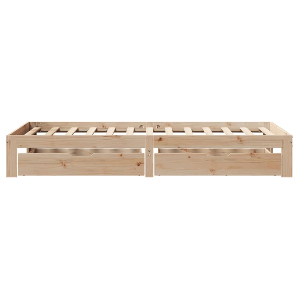 vidaXL Estructura de cama con cajones madera maciza pino 90x190 cm