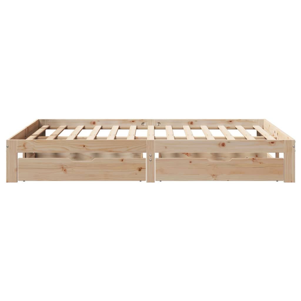 vidaXL Estructura de cama con cajones madera maciza pino 120x190 cm