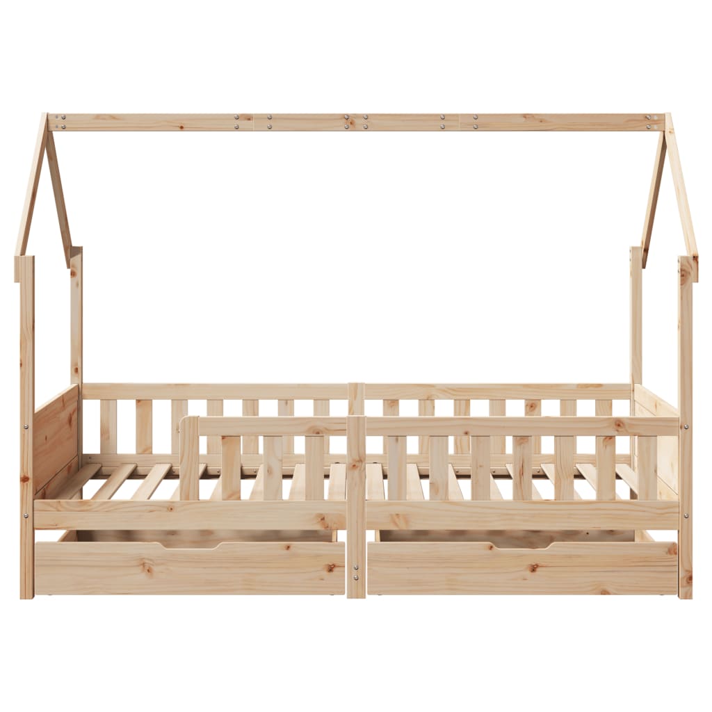 vidaXL Estructura de cama para niños con cajones madera pino 90x200 cm