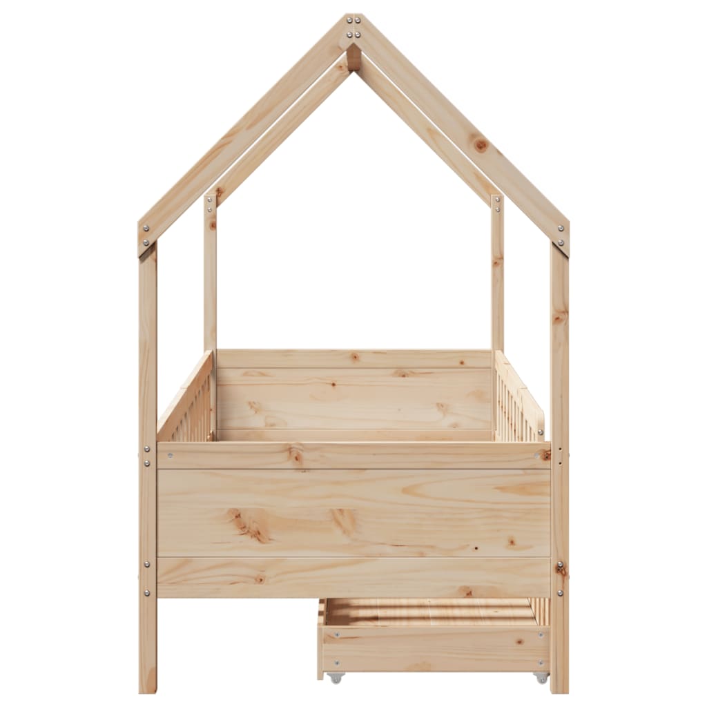 vidaXL Estructura de cama para niños con cajones madera pino 90x200 cm