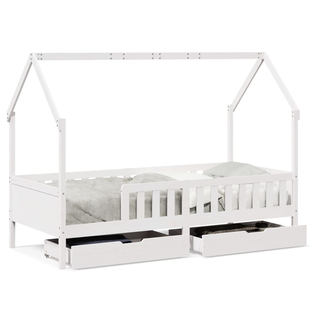 vidaXL Estructura de cama para niños con cajones madera pino 90x200 cm