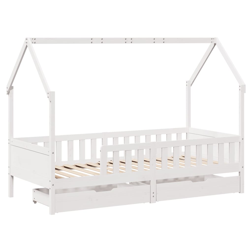 vidaXL Estructura de cama para niños con cajones madera pino 90x200 cm