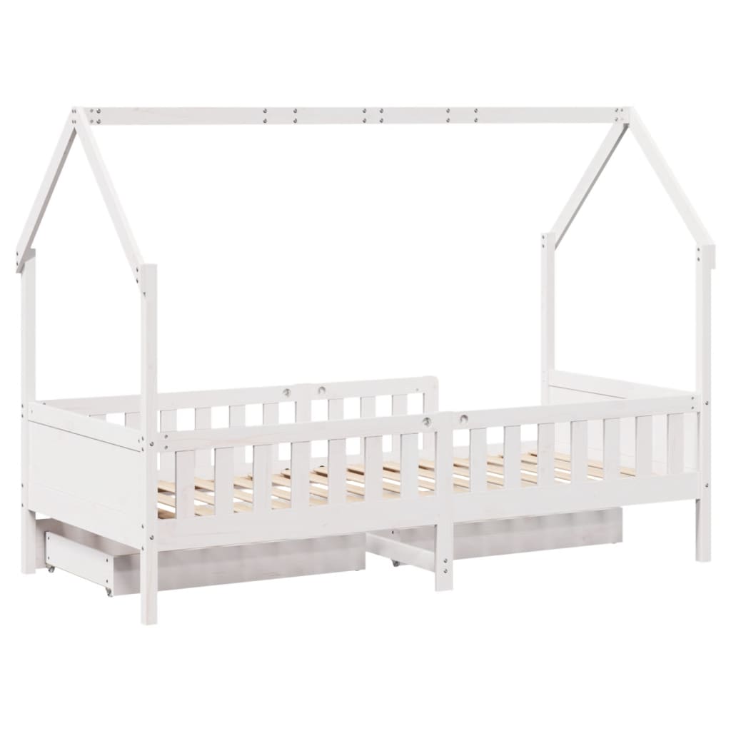 vidaXL Estructura de cama para niños con cajones madera pino 90x200 cm