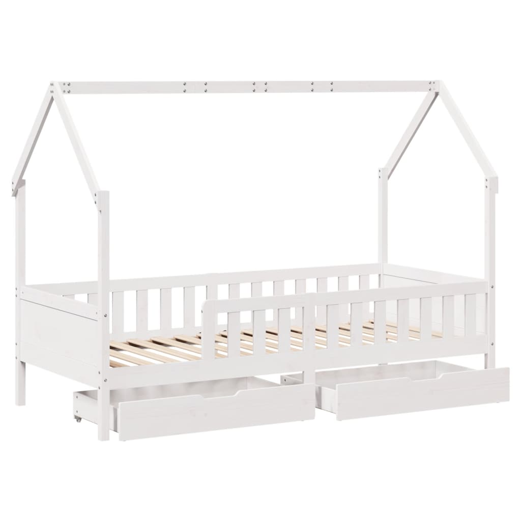 vidaXL Estructura de cama para niños con cajones madera pino 90x200 cm