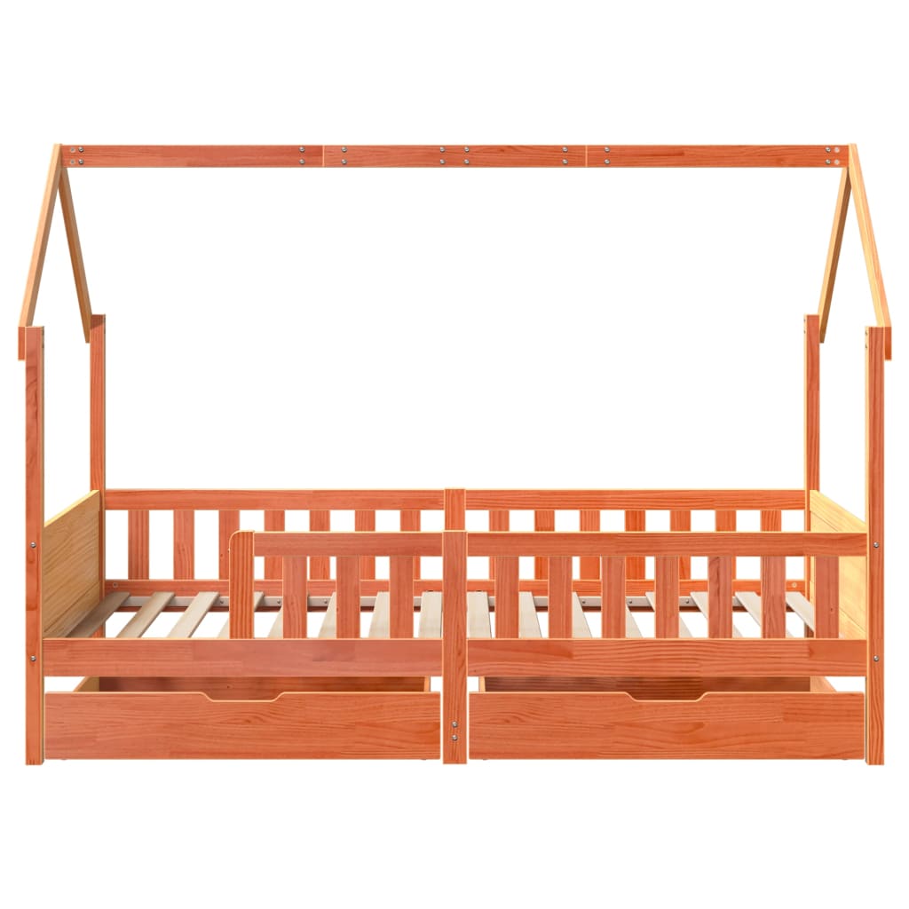 vidaXL Estructura de cama para niños con cajones madera pino 90x200 cm