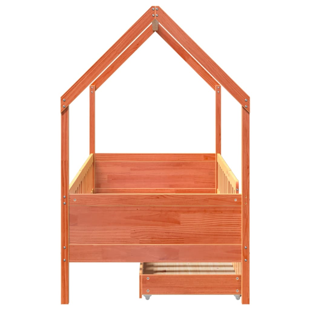 vidaXL Estructura de cama para niños con cajones madera pino 90x200 cm