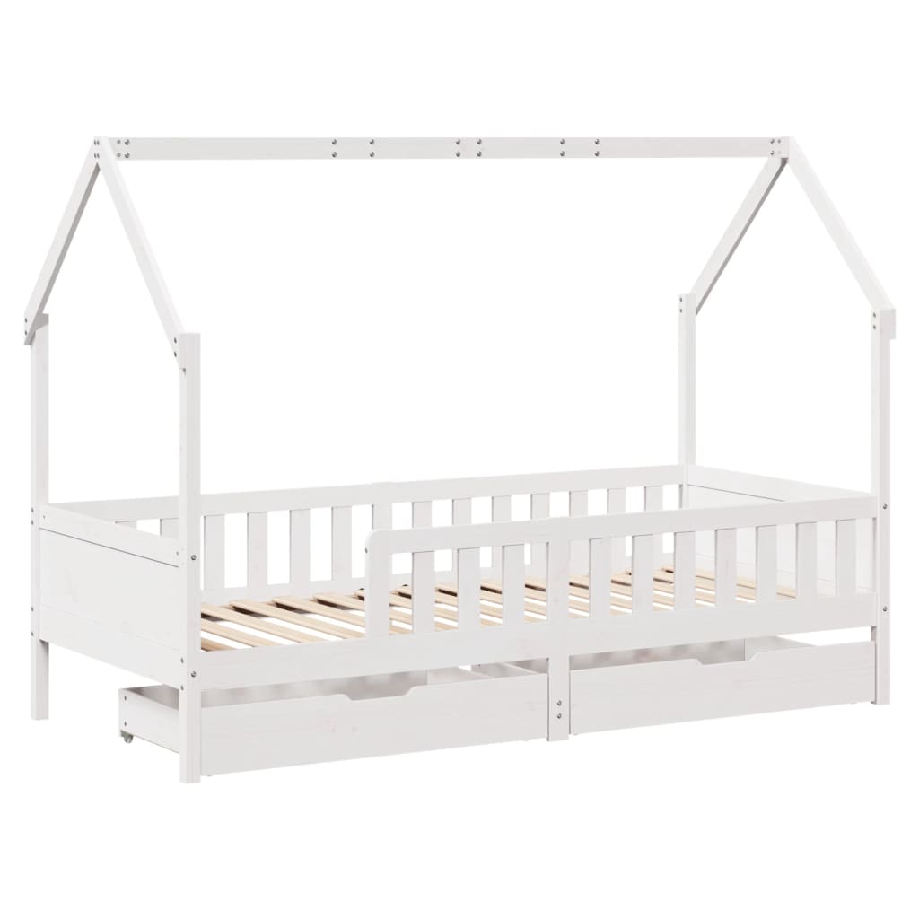 vidaXL Estructura de cama para niños con cajones madera pino 80x200 cm