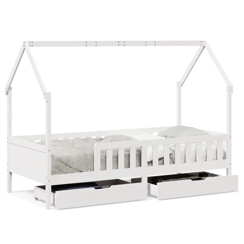 vidaXL Estructura de cama infantil con cajones madera pino 90x190 cm