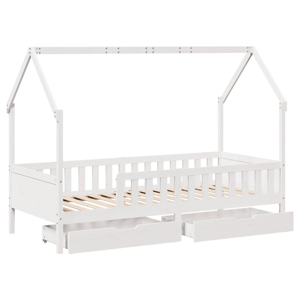 vidaXL Estructura de cama infantil con cajones madera pino 90x190 cm