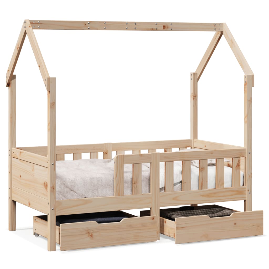 vidaXL Estructura de cama infantil con cajones madera de pino 80x160cm