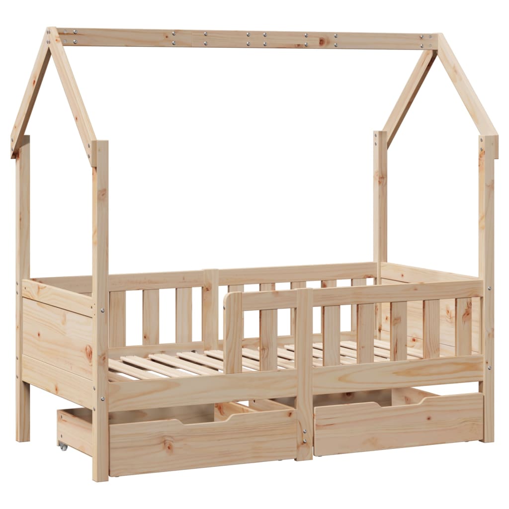 vidaXL Estructura de cama infantil con cajones madera de pino 80x160cm