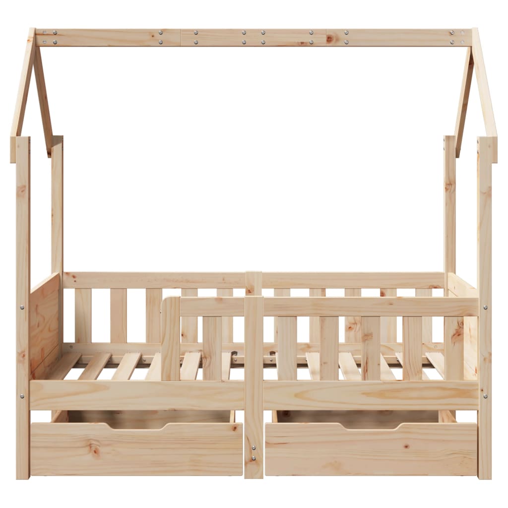 vidaXL Estructura de cama infantil con cajones madera de pino 80x160cm