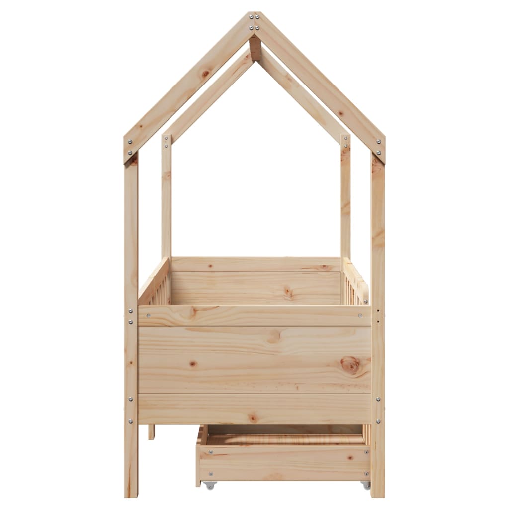 vidaXL Estructura de cama infantil con cajones madera de pino 80x160cm