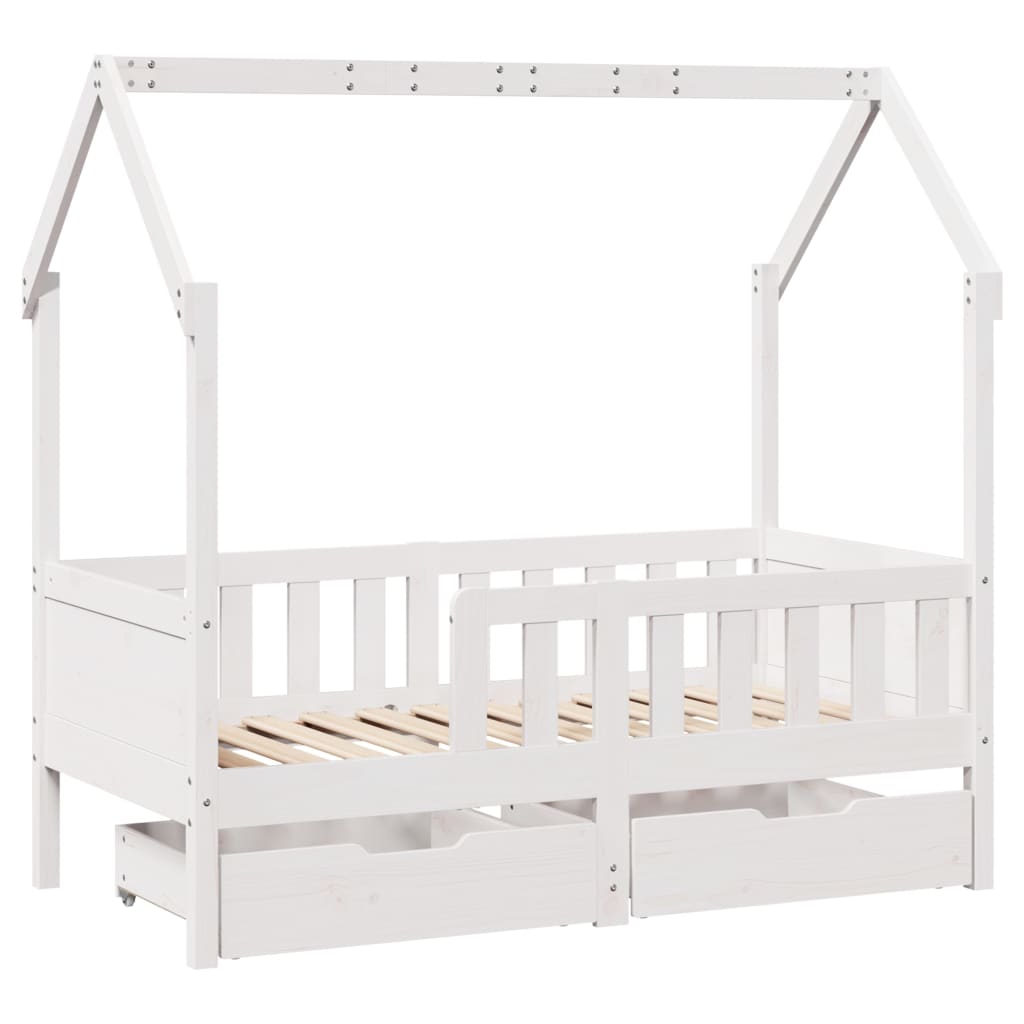 vidaXL Estructura de cama infantil con cajones madera de pino 80x160cm