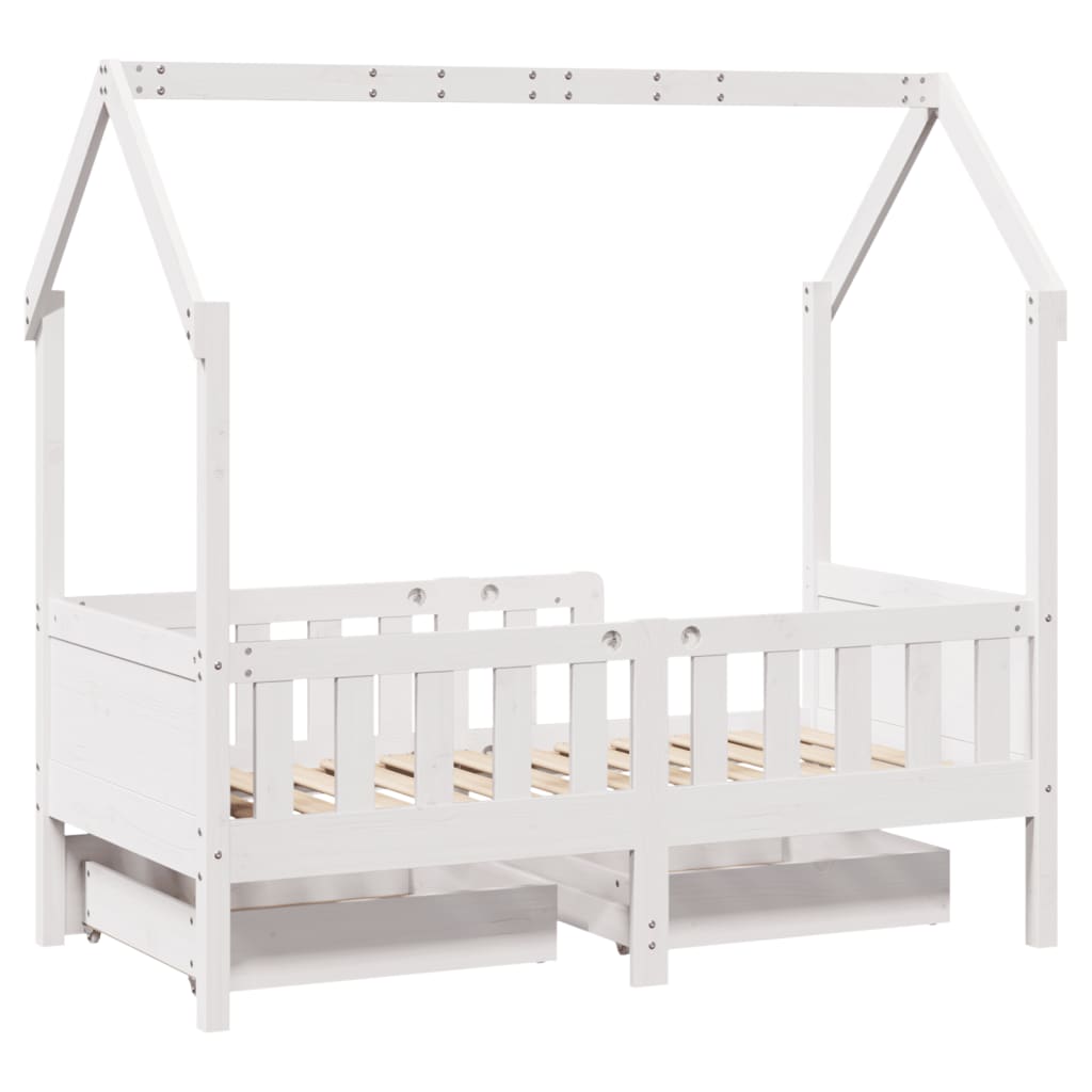 vidaXL Estructura de cama infantil con cajones madera de pino 80x160cm