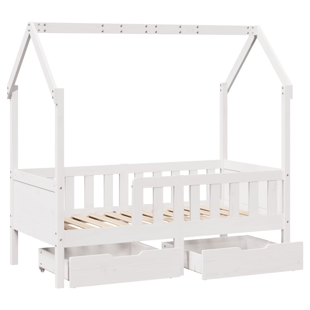 vidaXL Estructura de cama infantil con cajones madera de pino 80x160cm