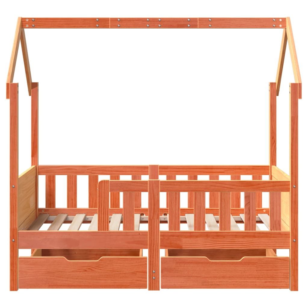 vidaXL Estructura de cama infantil con cajones madera de pino 80x160cm