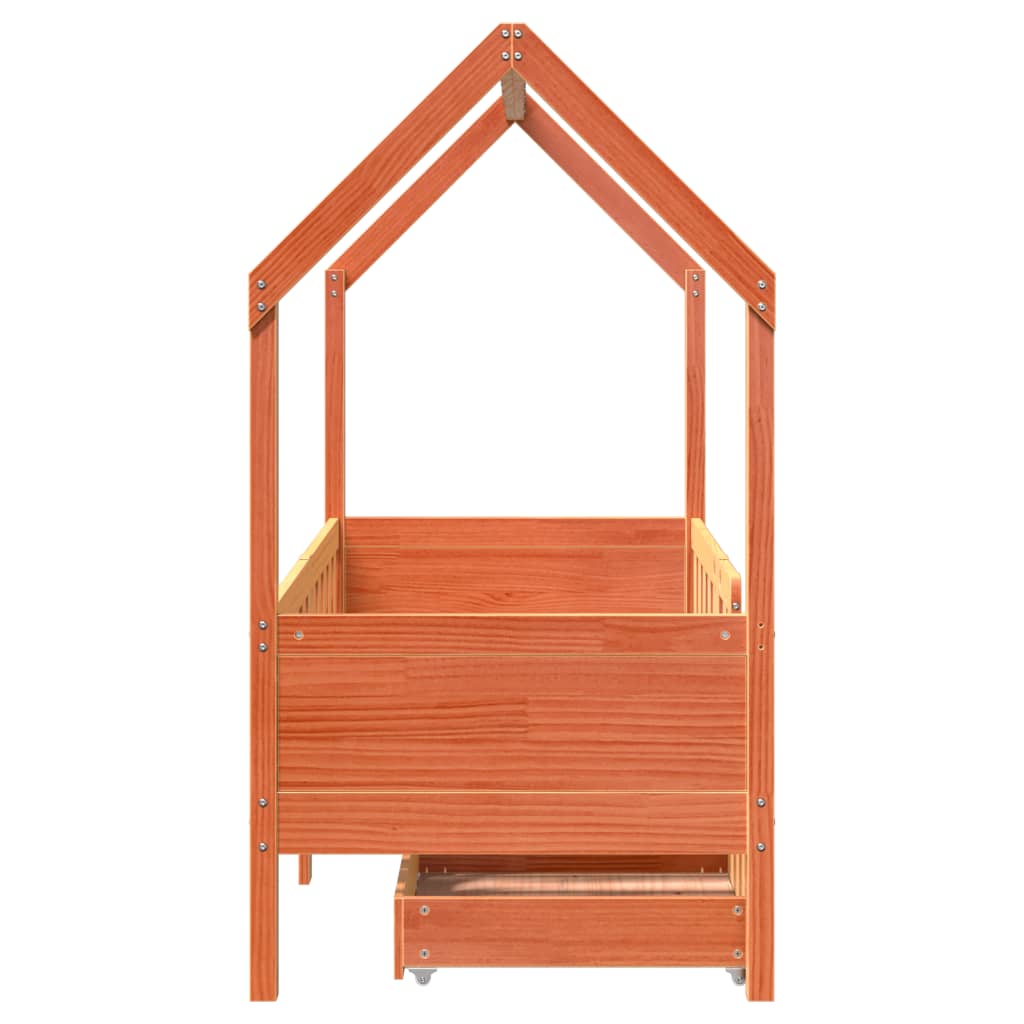 vidaXL Estructura de cama infantil con cajones madera de pino 80x160cm