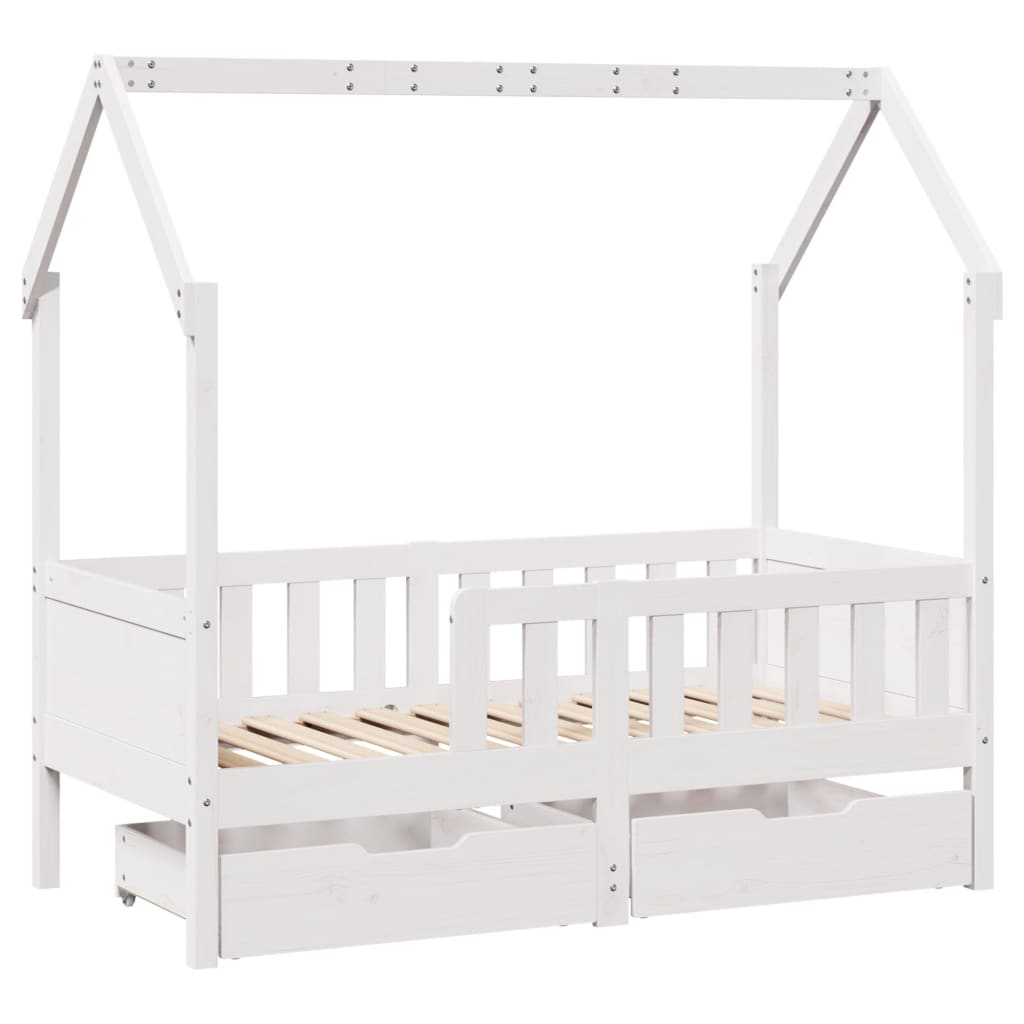 vidaXL Estructura de cama para niños con cajones madera pino 70x140 cm