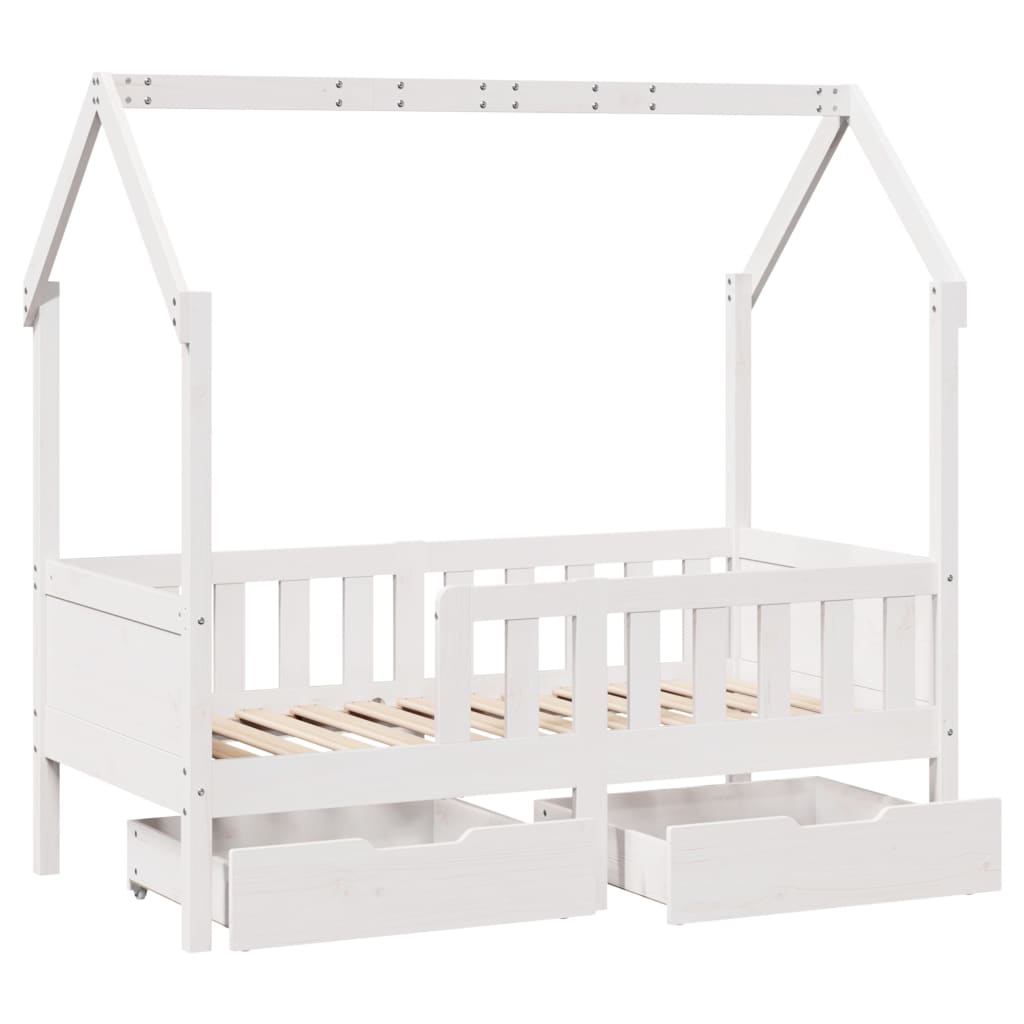 vidaXL Estructura de cama para niños con cajones madera pino 70x140 cm