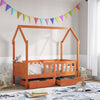 vidaXL Estructura de cama para niños con cajones madera pino 70x140 cm