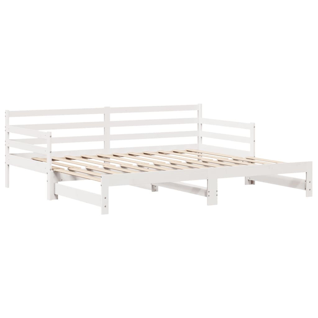 vidaXL Sofá cama nido con cajones sin colchón blanco 90x190 cm