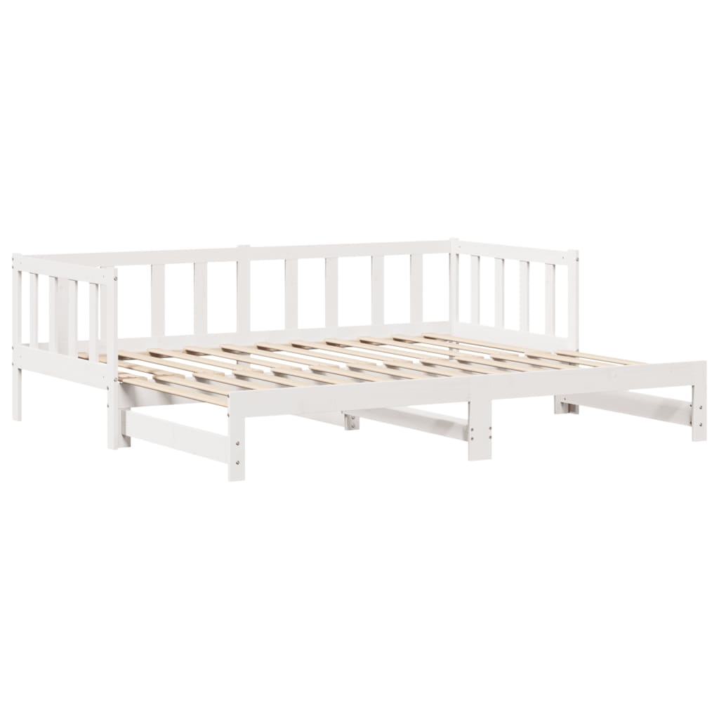 vidaXL Sofá cama nido con cajones sin colchón blanco 90x190 cm