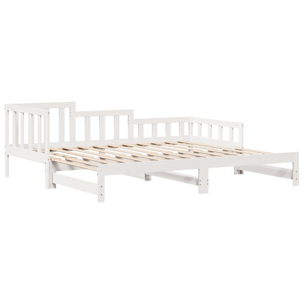 vidaXL Sofá cama nido con cajones sin colchón blanco 90x190 cm