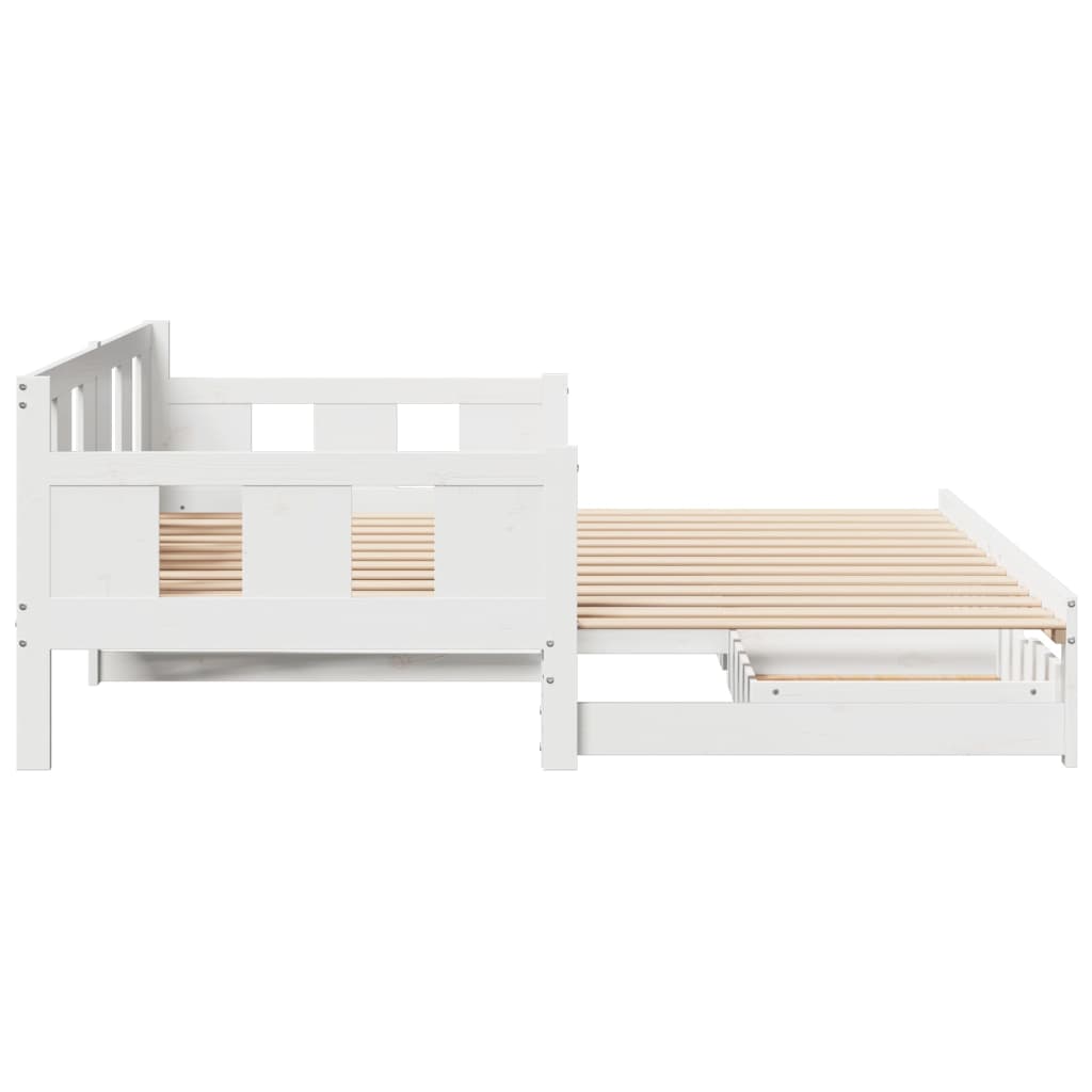 vidaXL Sofá cama nido con cajones sin colchón blanco 90x190 cm