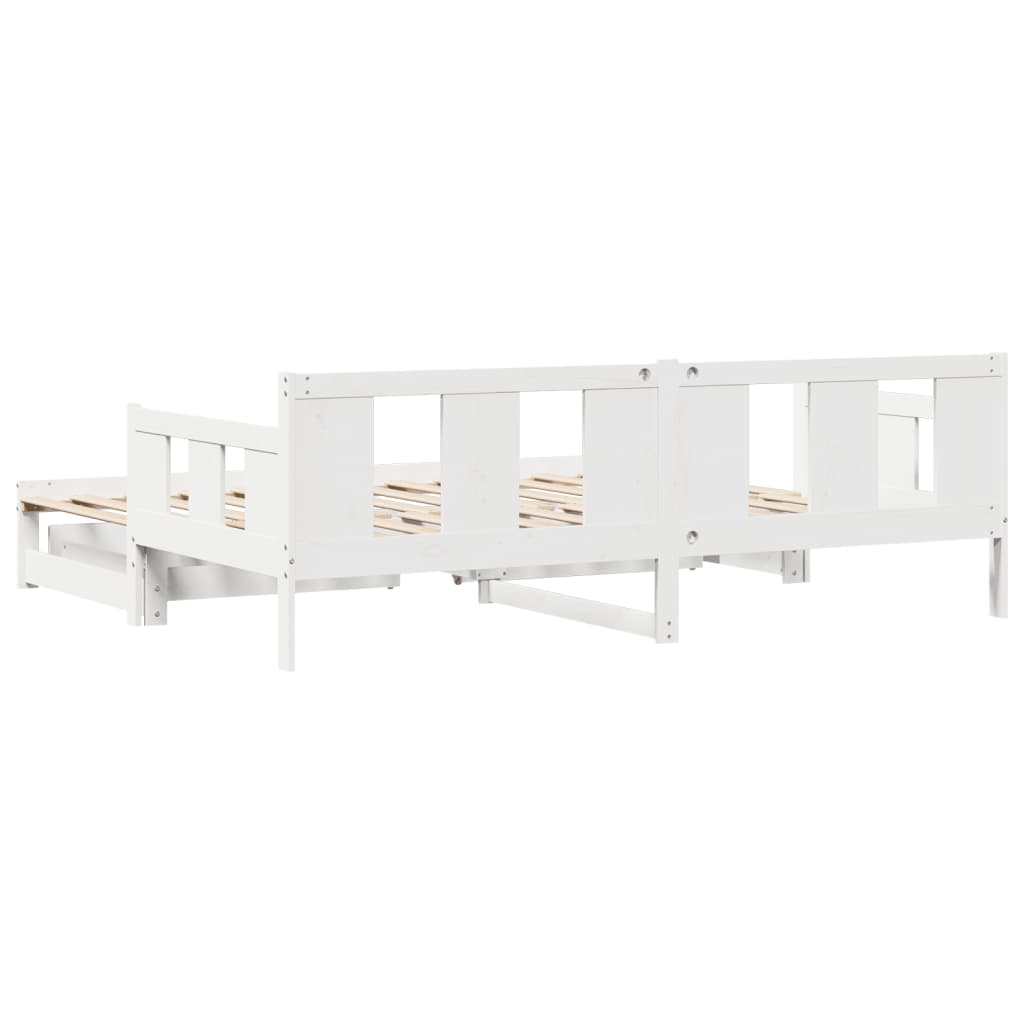 vidaXL Sofá cama nido con cajones sin colchón blanco 90x190 cm