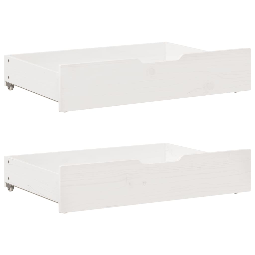 vidaXL Sofá cama nido con cajones sin colchón blanco 90x190 cm