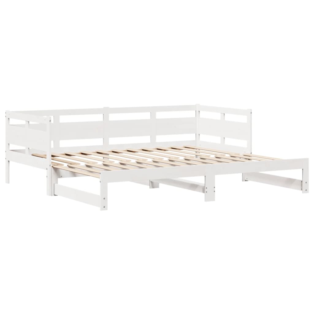 vidaXL Sofá cama nido con cajones sin colchón blanco 90x190 cm