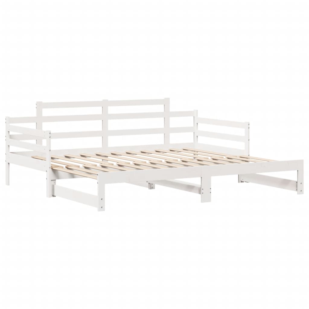 vidaXL Sofá cama nido con cajones sin colchón blanco 90x190 cm