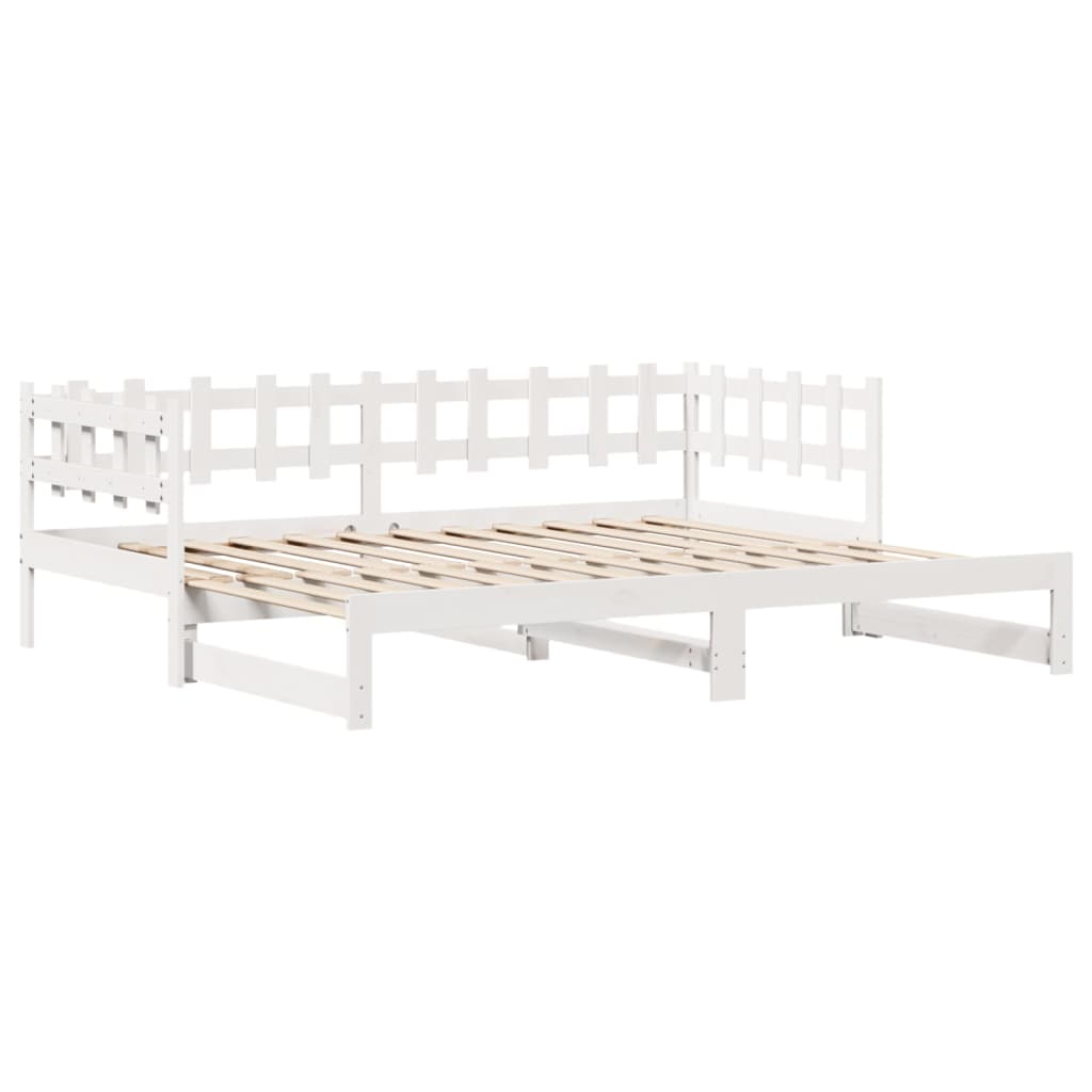 vidaXL Sofá cama nido con cajones sin colchón blanco 90x190 cm