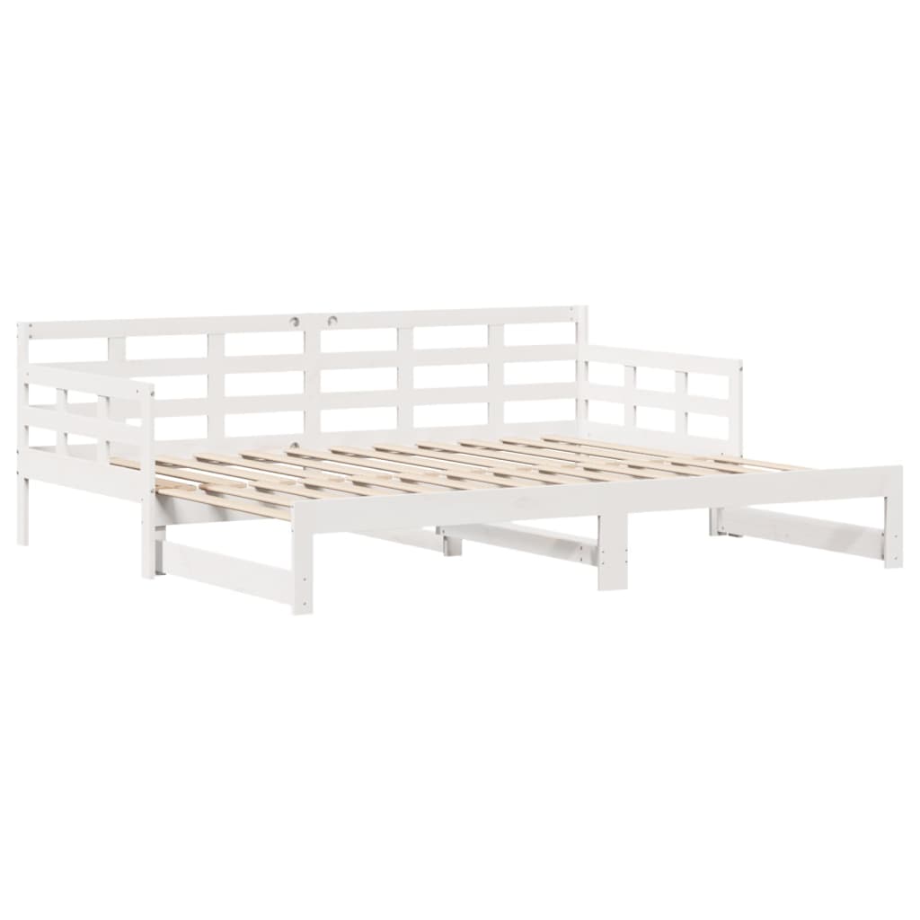 vidaXL Sofá cama nido con cajones sin colchón blanco 90x190 cm