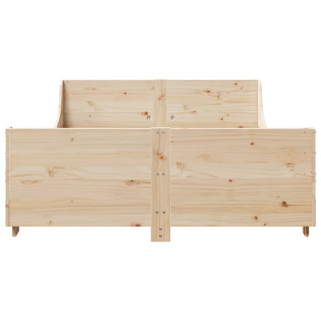 vidaXL Estructura de cama sin colchón madera de pino blanco 150x200 cm