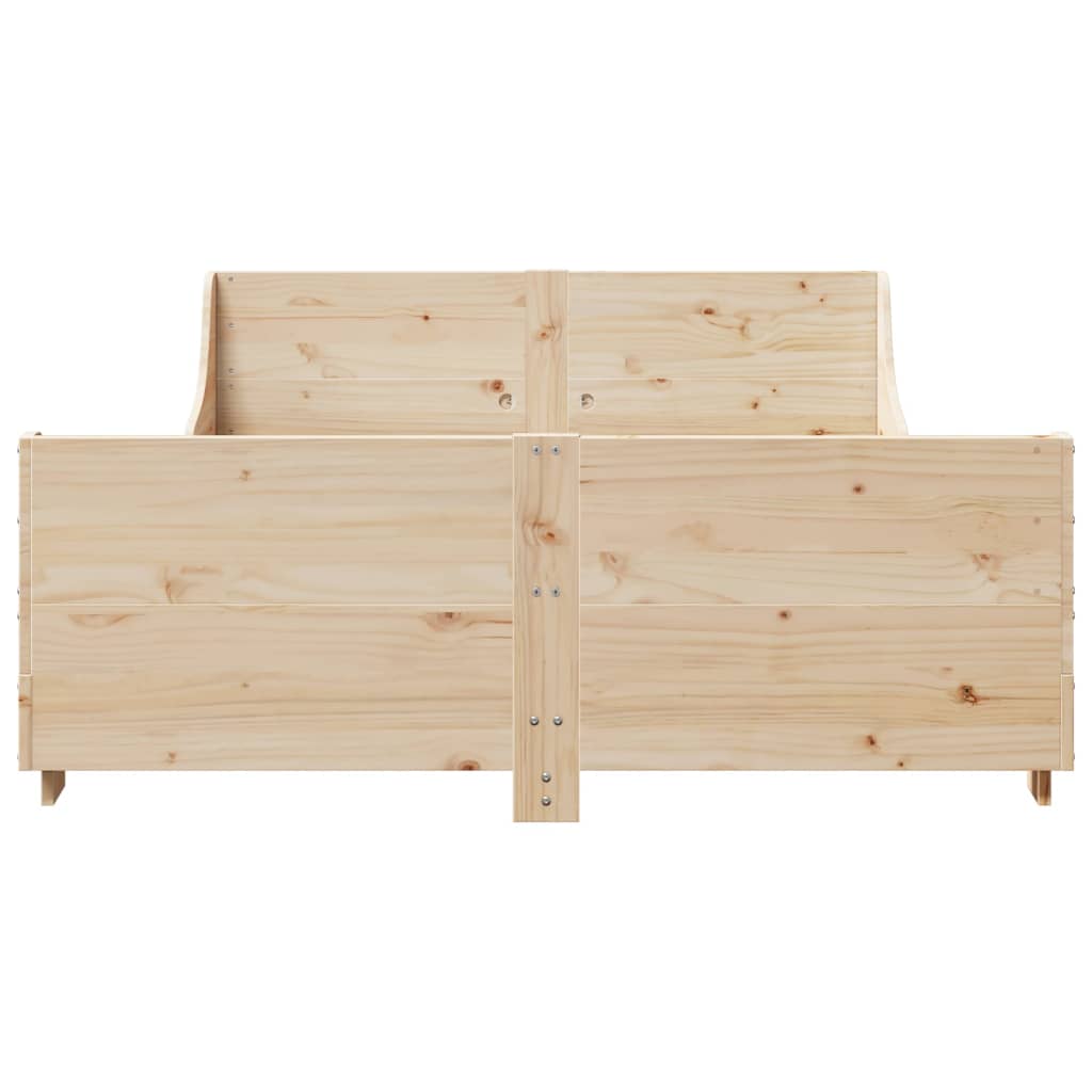 vidaXL Estructura de cama sin colchón madera de pino blanca 140x200 cm