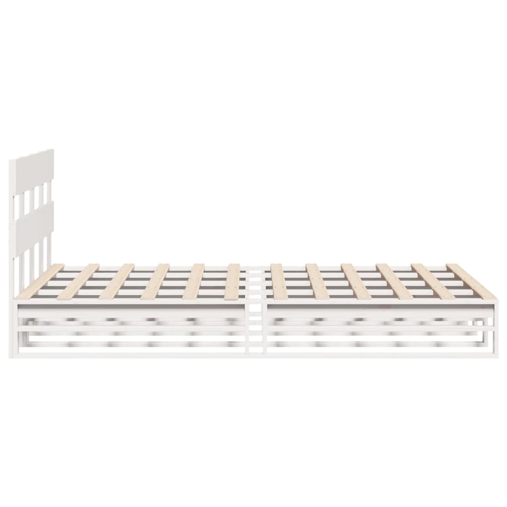 vidaXL Estructura de cama sin colchón madera de pino blanca 140x200 cm