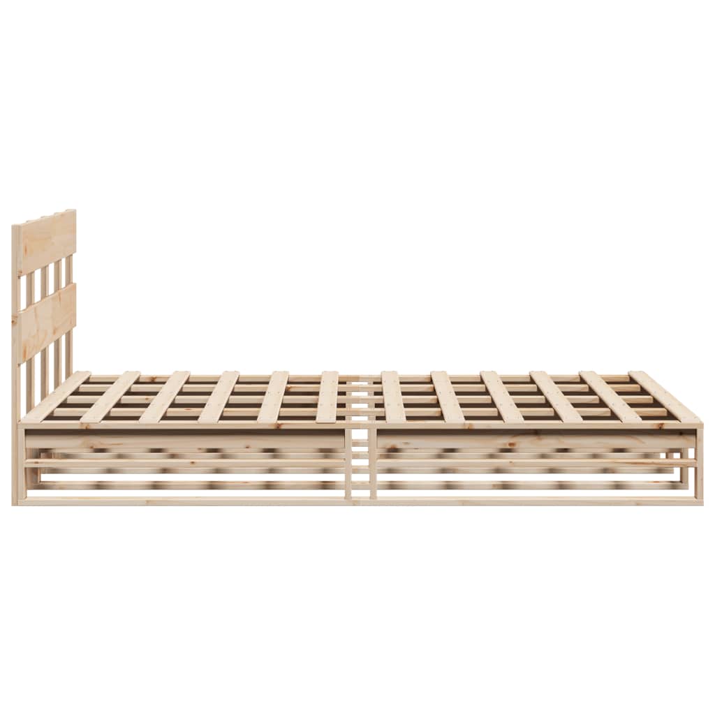 vidaXL Estructura de cama sin colchón madera de pino blanco 150x200 cm