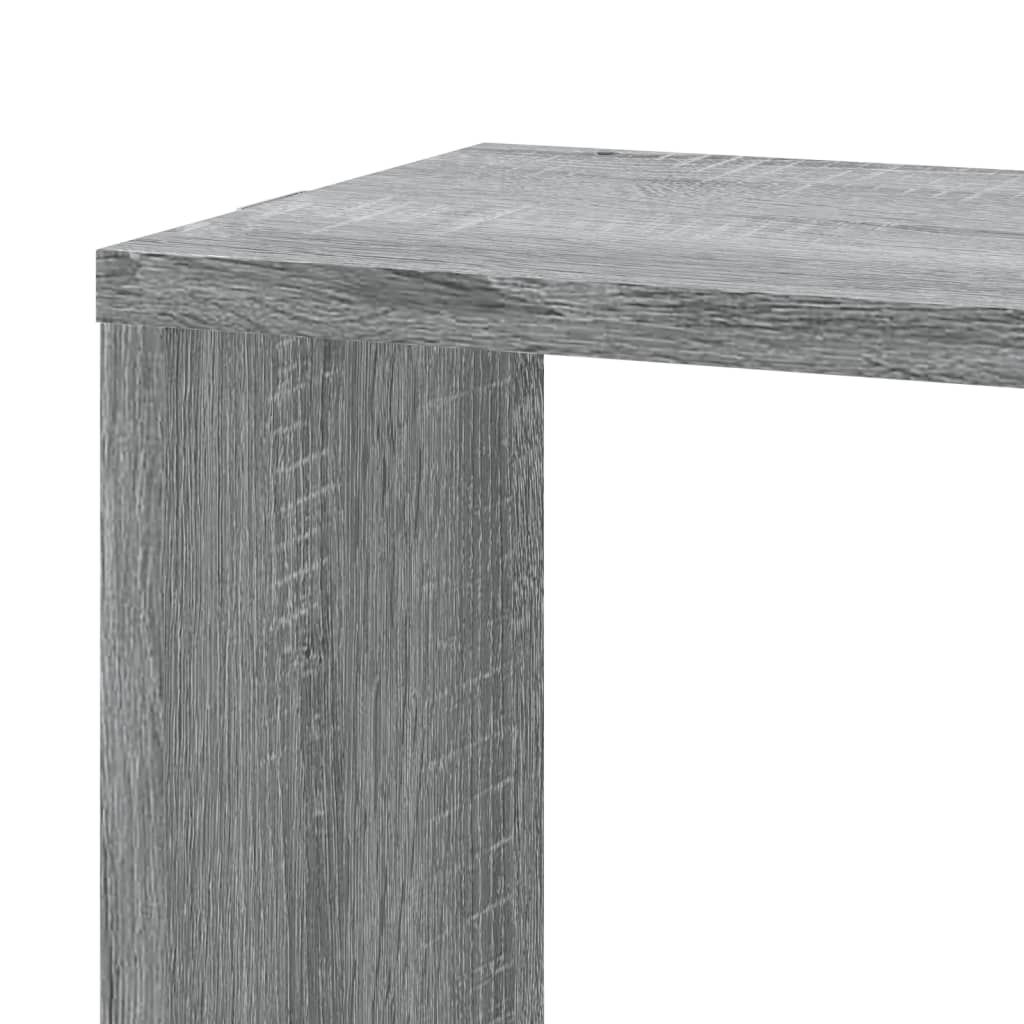 vidaXL Estantería pared de esquina madera gris Sonoma 45x45x147 cm