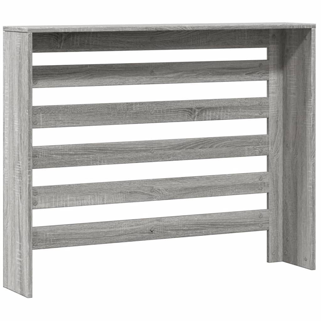 vidaXL Cubierta de radiador madera ingeniería gris Sonoma 104x20x82 cm