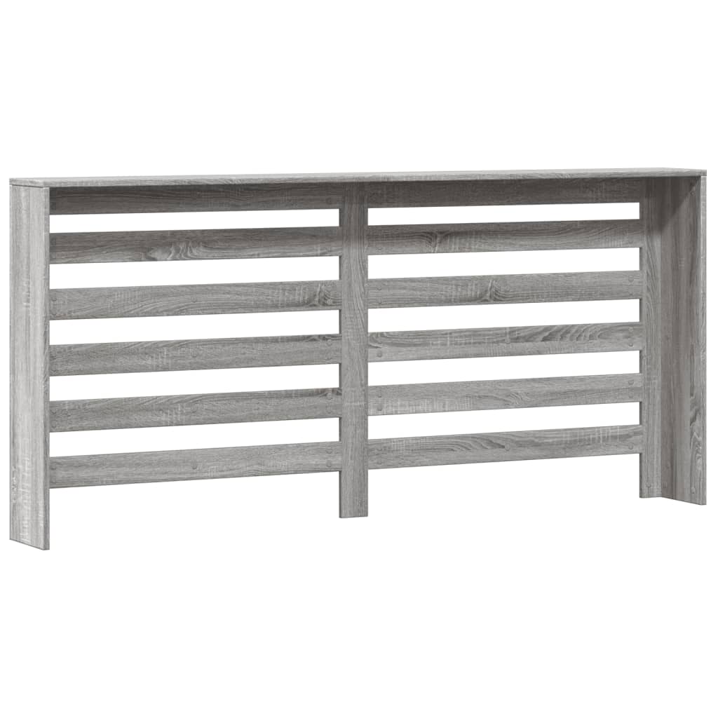 vidaXL Cubierta de radiador madera ingeniería gris Sonoma 175x20x82 cm