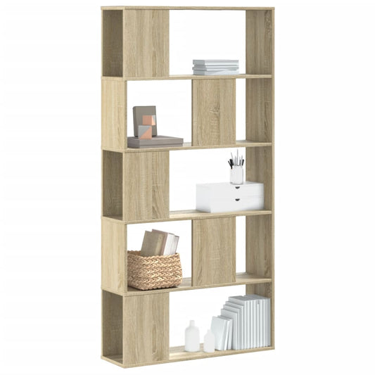 vidaXL Librería de 5 niveles madera roble Sonoma 80,5x23,5x162,5 cm