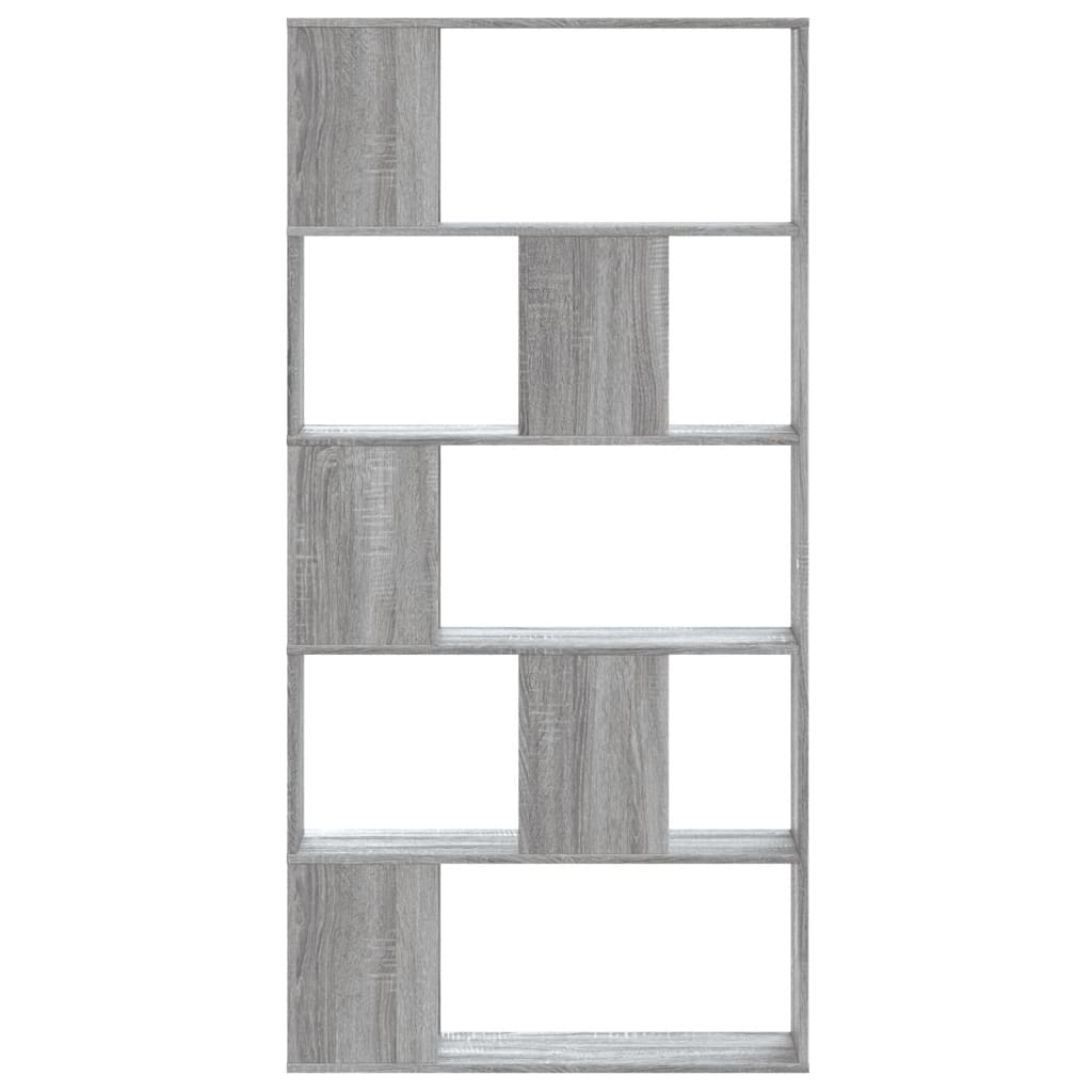 vidaXL Librería de 5 niveles madera gris Sonoma 80,5x23,5x162,5 cm