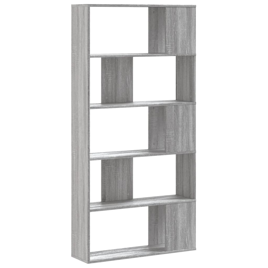 vidaXL Librería de 5 niveles madera gris Sonoma 80,5x23,5x162,5 cm